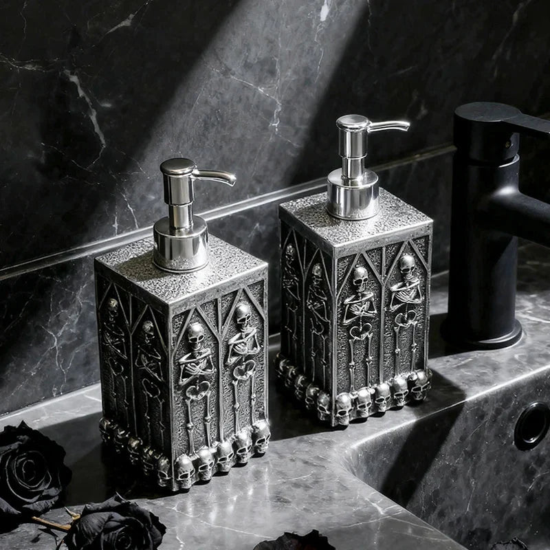 Soap Dispenser Resin Gothic Skeleton Design