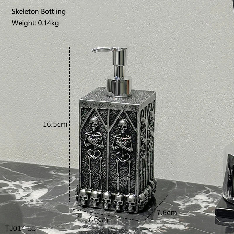 Soap Dispenser Resin Gothic Skeleton Design
