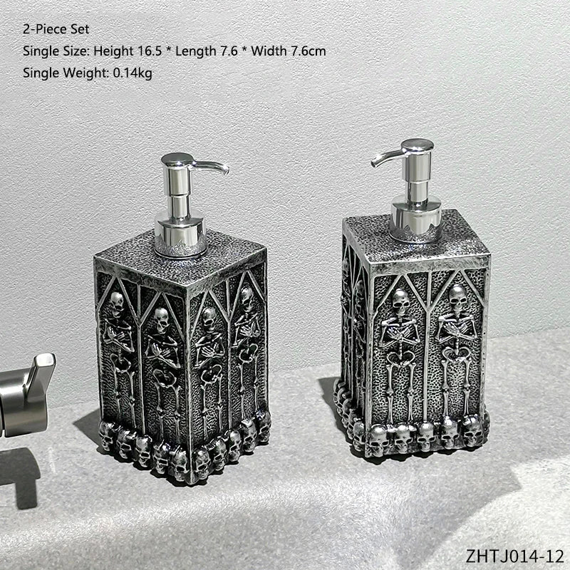 Soap Dispenser Resin Gothic Skeleton Design