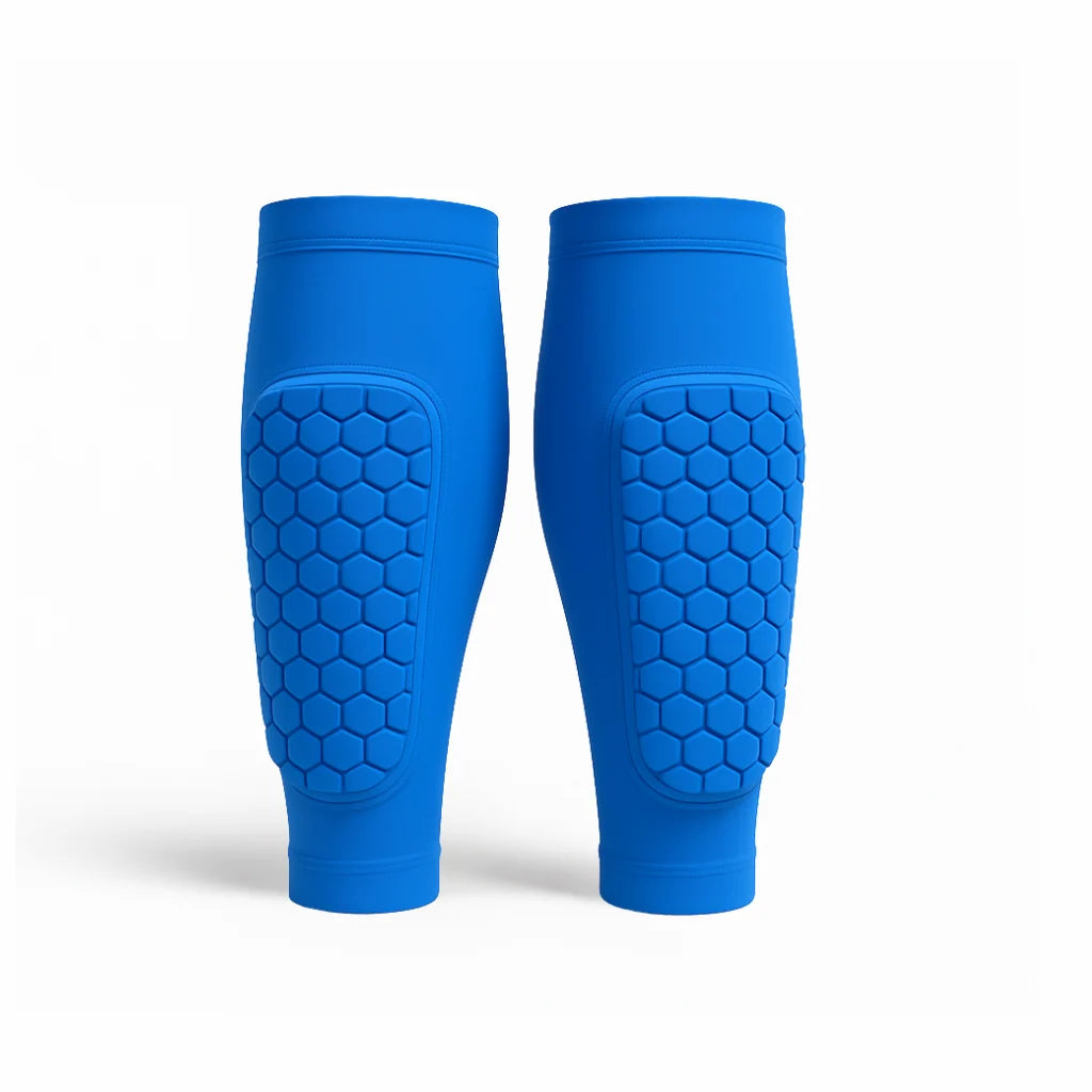 Soccer Shin Guards Honeycomb Cushioning & Compression Sleeve