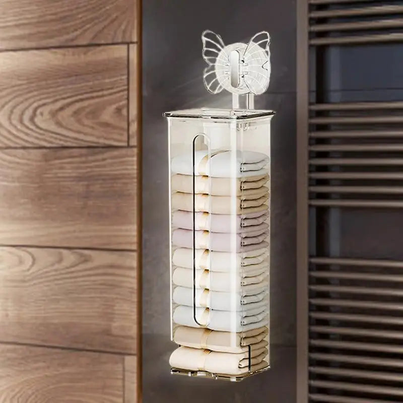 Sock Organizer Wall-Mounted Suction Cup Dustproof Cover