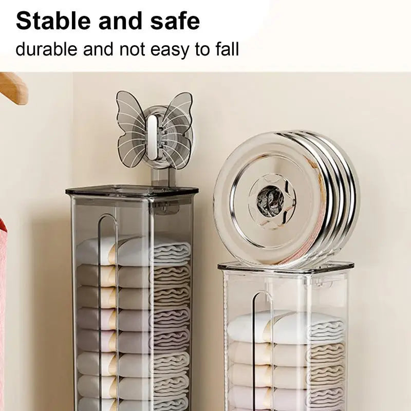 Sock Organizer Wall-Mounted Suction Cup Dustproof Cover