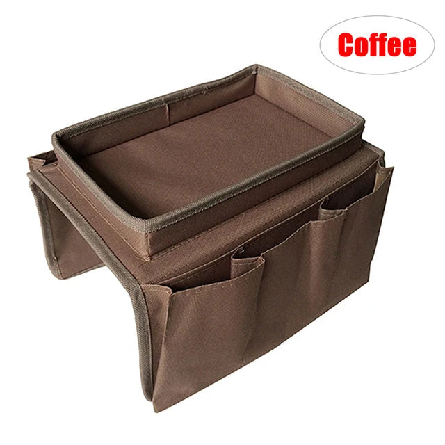 Sofa Armrest Organizer Hanging Divided Pockets Waterproof Fabric
