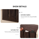Sofa Armrest Organizer Hanging Divided Pockets Waterproof Fabric