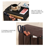 Sofa Armrest Organizer Hanging Divided Pockets Waterproof Fabric