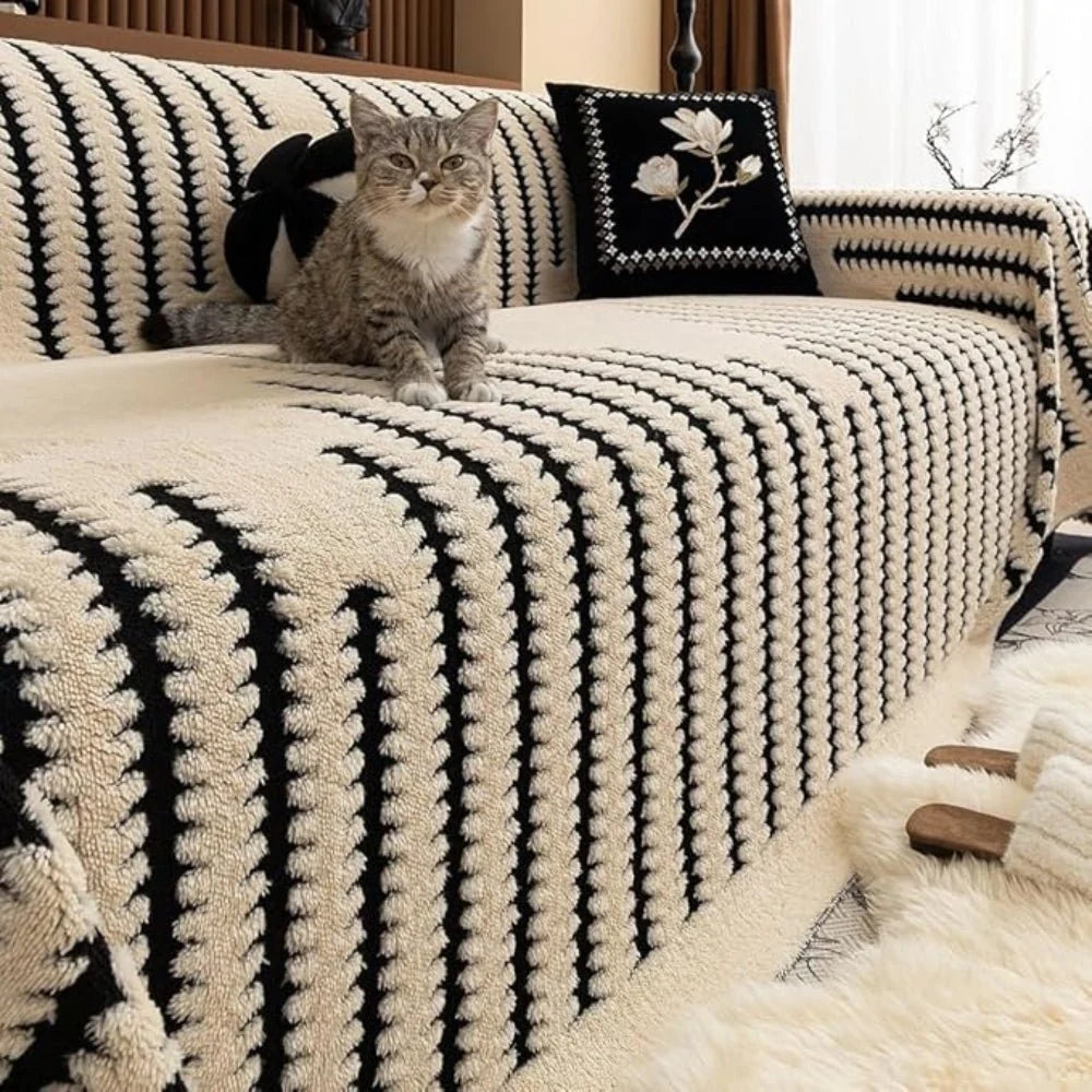 Sofa Cover Blanket Plush Tufted Microfiber Machine Washable