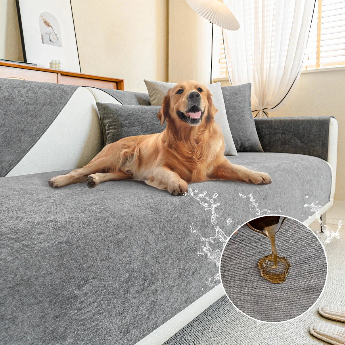 Sofa Cover Chenille Non-Slip Machine-Washable