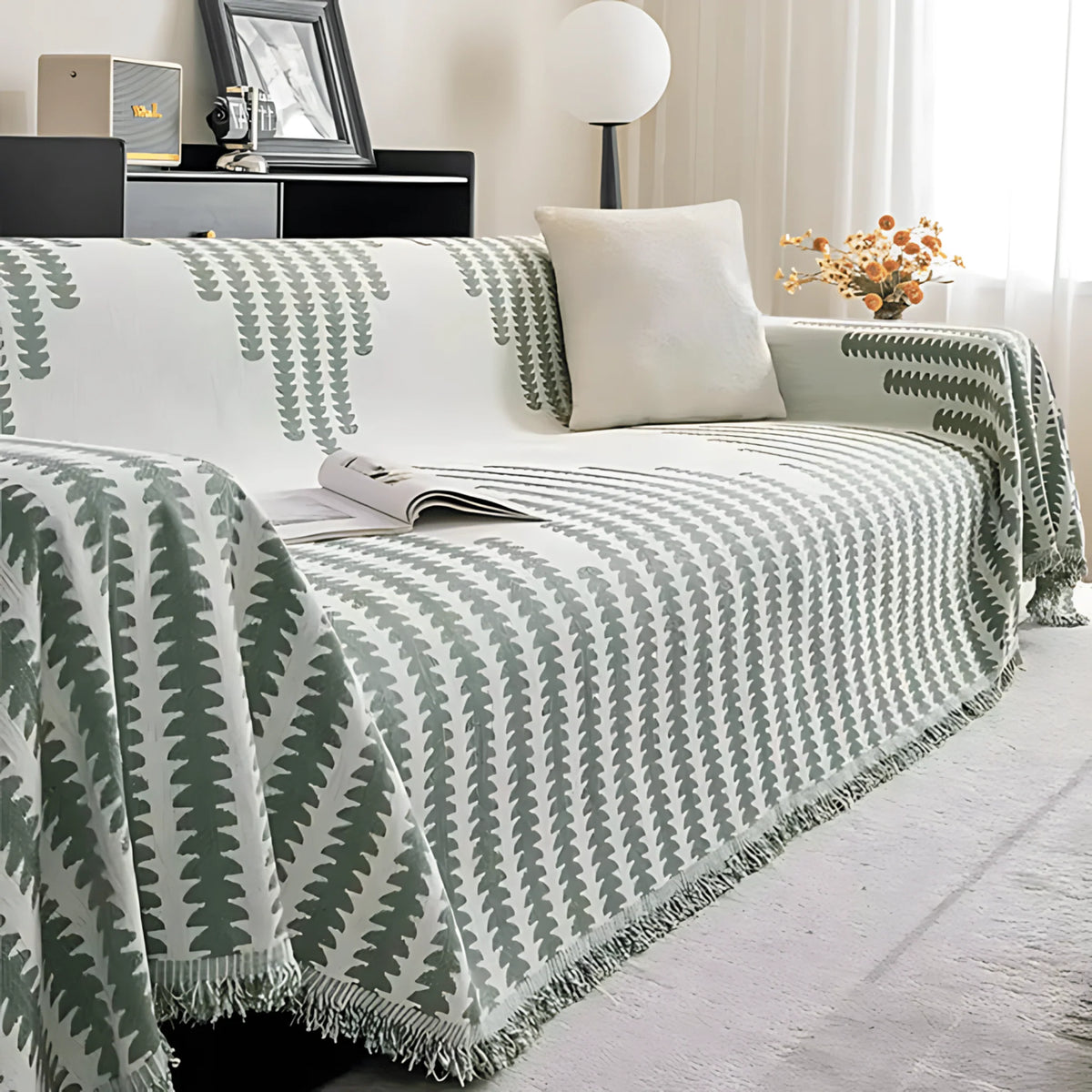 Sofa Cover Chenille Reversible Scratch-Resistant