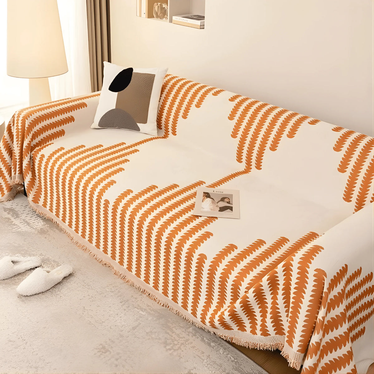 Sofa Cover Chenille Reversible Scratch-Resistant