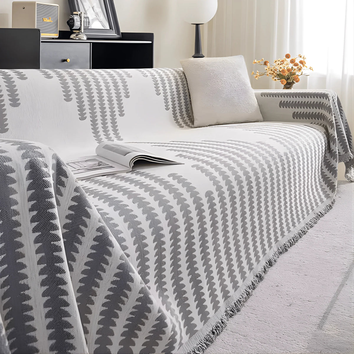 Sofa Cover Chenille Reversible Scratch-Resistant