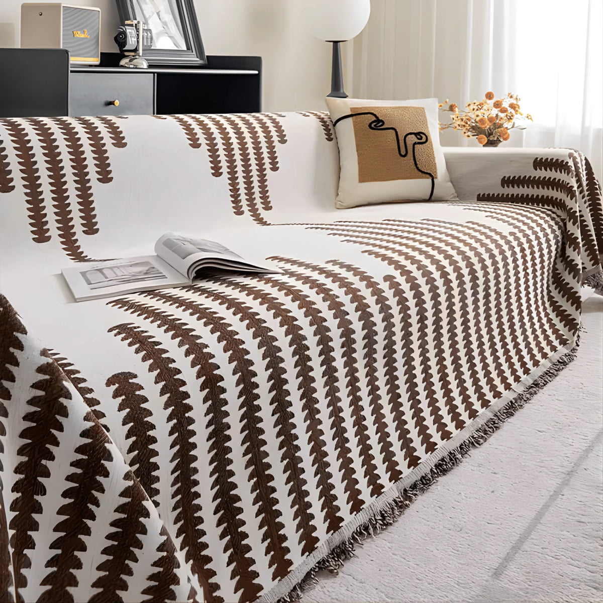 Sofa Cover Chenille Reversible Scratch-Resistant