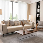 Sofa Cover Cotton-Linen Blend Non-Slip Quilted Design