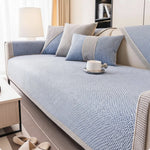 Sofa Cover Cotton-Linen Blend Non-Slip Quilted Design