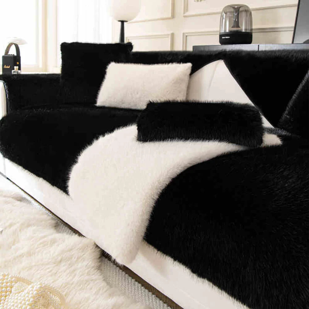 Sofa Cover Faux Fur Non-Slip Machine Washable