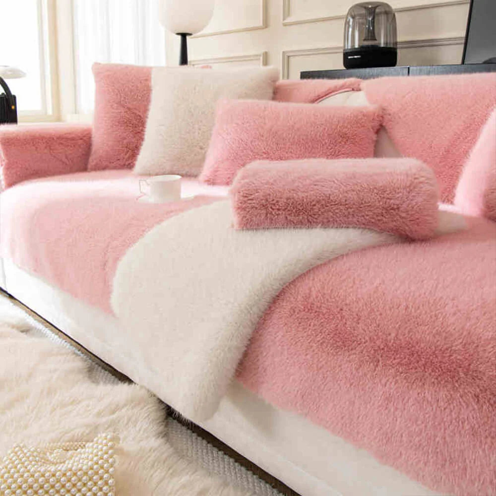 Sofa Cover Faux Fur Non-Slip Machine Washable