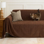 Sofa Cover Herringbone Water-Repellent Machine-Washable Pet-Resistant Protection