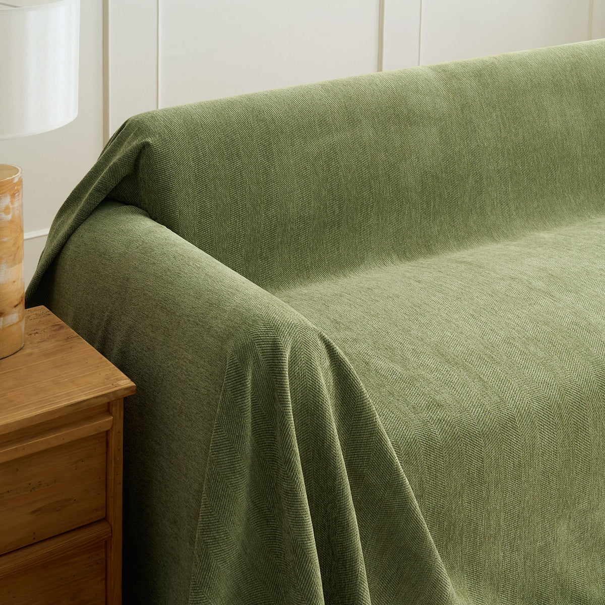 Sofa Cover Herringbone Water-Repellent Machine-Washable Pet-Resistant Protection