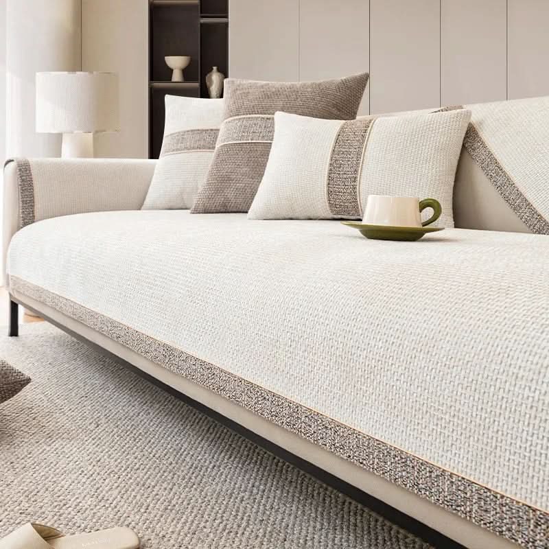 Sofa Cover Non-Slip Machine Washable Linen Texture