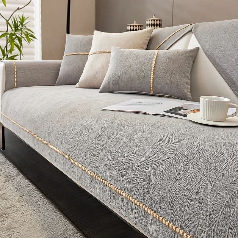 Sofa Cover Non-Slip Machine Washable Linen Texture