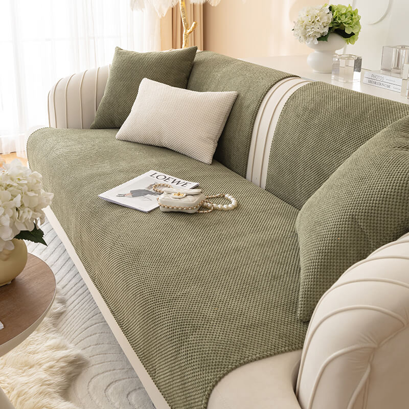 Sofa Cover Plush Fabric Non-Slip Machine Washable