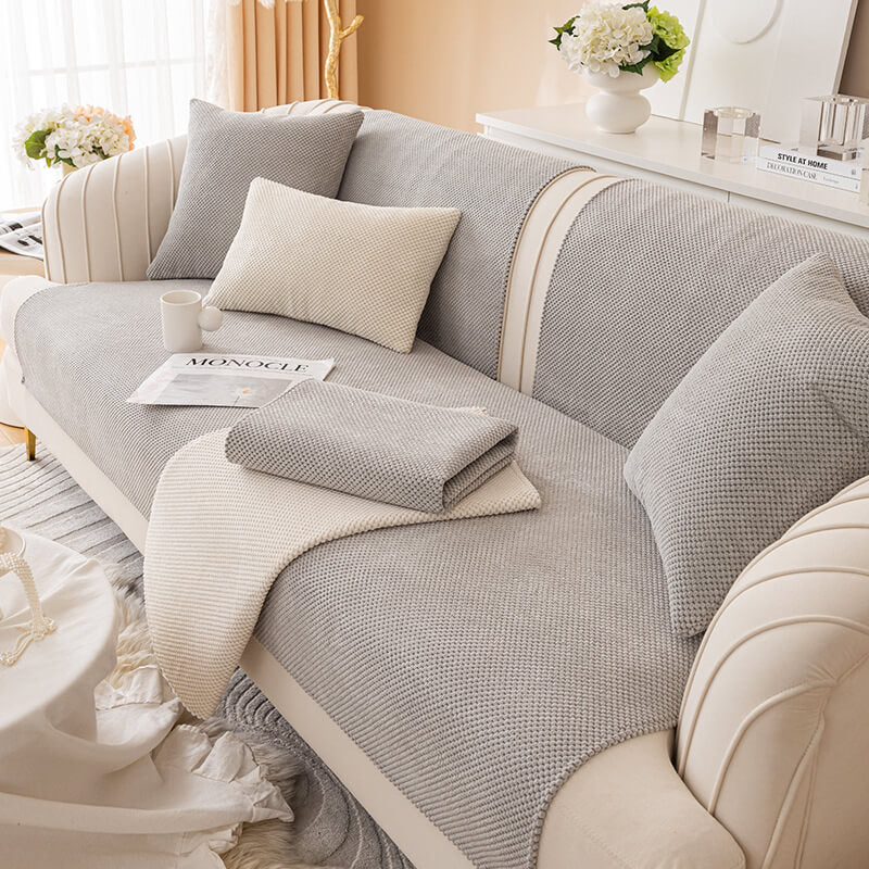 Sofa Cover Plush Fabric Non-Slip Machine Washable
