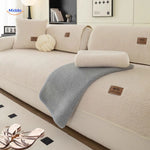 Sofa Cover Plush Faux Fur Non-Slip Backing