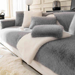 Sofa Cover Plush Faux Fur Non-Slip Machine Washable