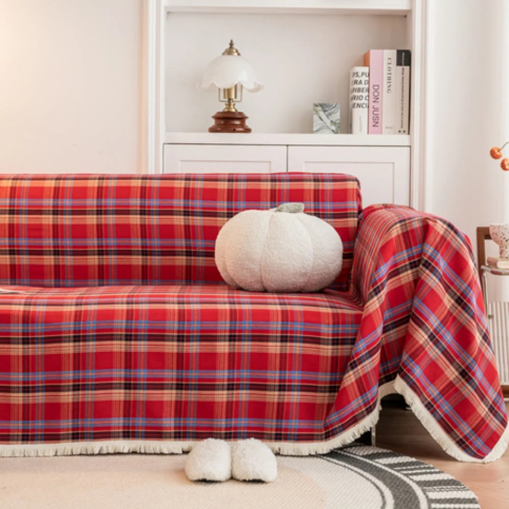 Sofa Cover Plush Microfiber Machine Washable Pet Hair Resistant