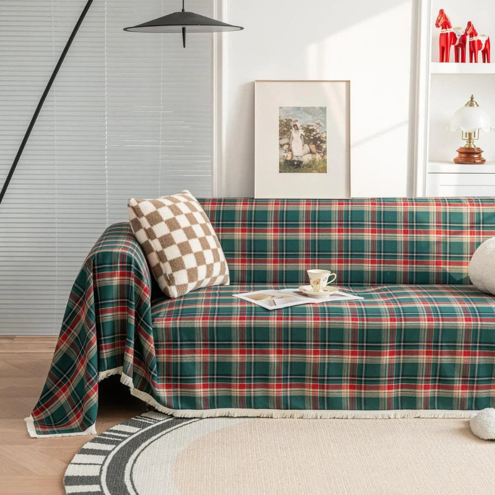 Sofa Cover Plush Microfiber Machine Washable Pet Hair Resistant