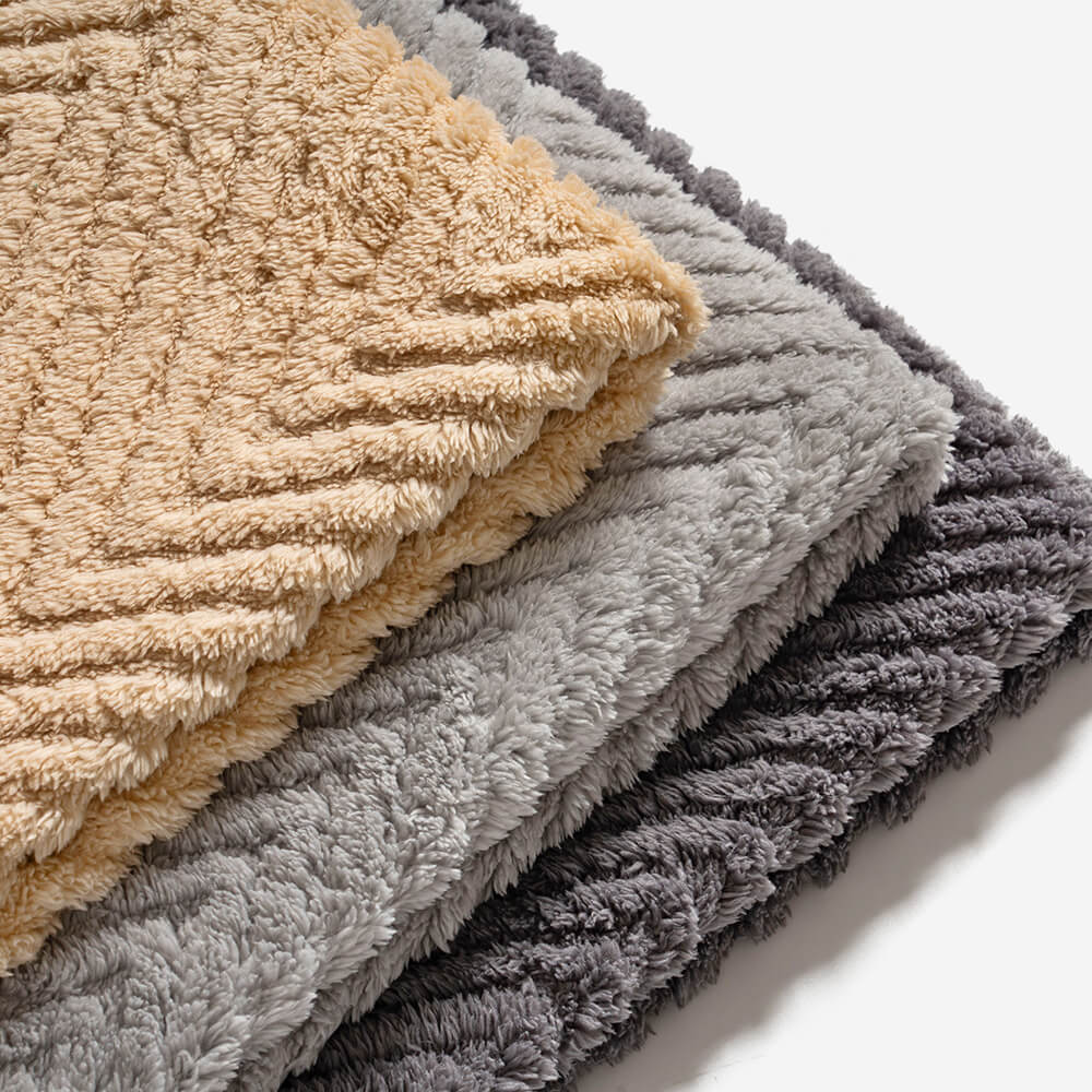 Sofa Cover Plush Velour Herringbone Non-Slip Backing