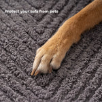 Sofa Cover Plush Velour Herringbone Non-Slip Backing
