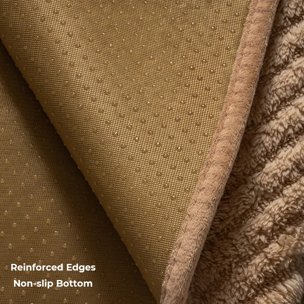 Sofa Cover Plush Velour Herringbone Non-Slip Backing