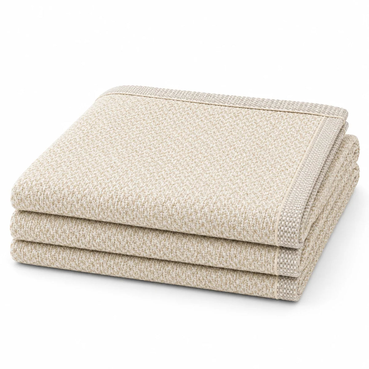 Sofa Cover Quilted Cotton-Linen Blend Non-Slip Backing