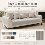 Sofa Cover Quilted Cotton-Linen Blend Non-Slip Backing