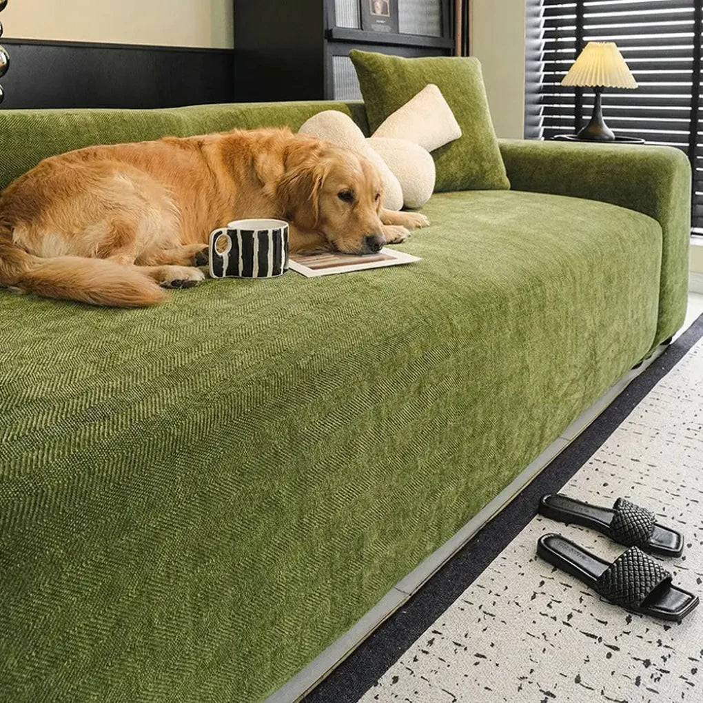 Sofa Cover Stretch-Fit Herringbone Machine Washable