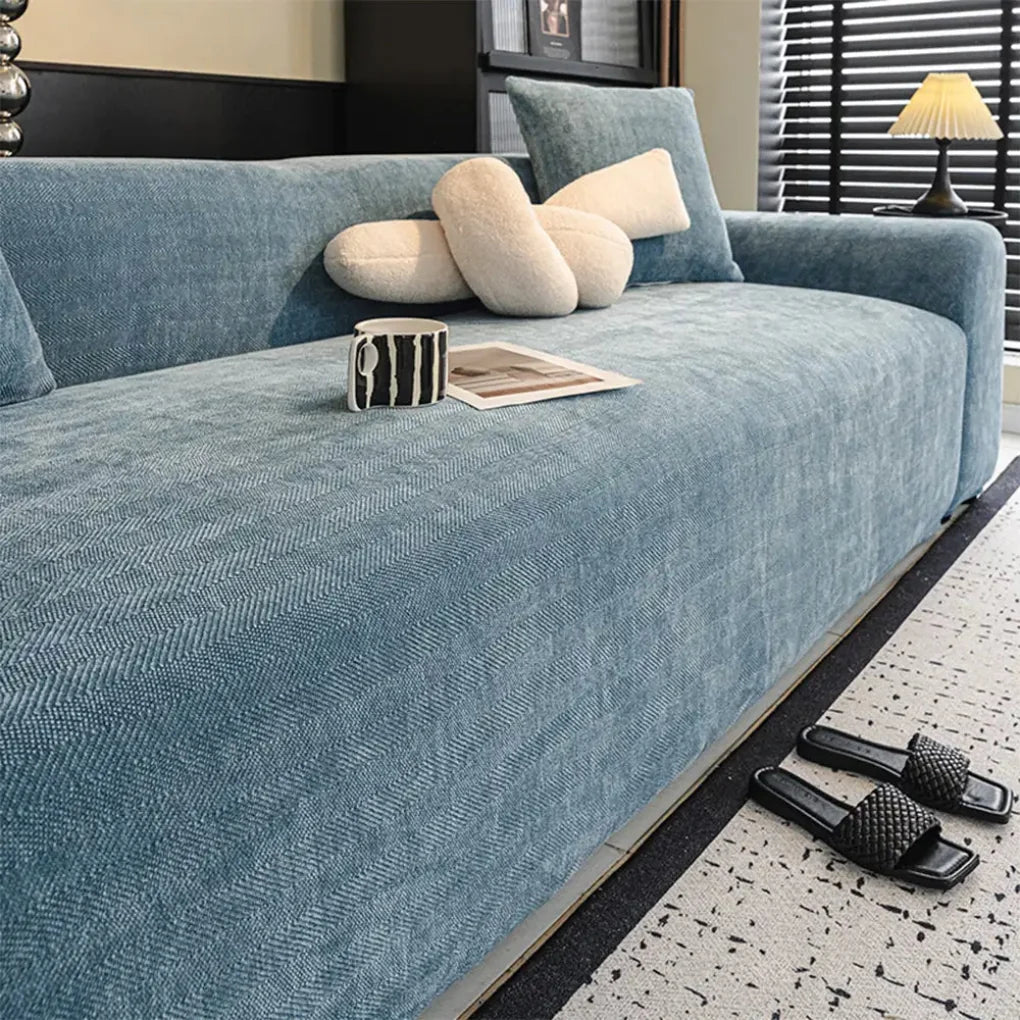 Sofa Cover Stretch-Fit Herringbone Machine Washable