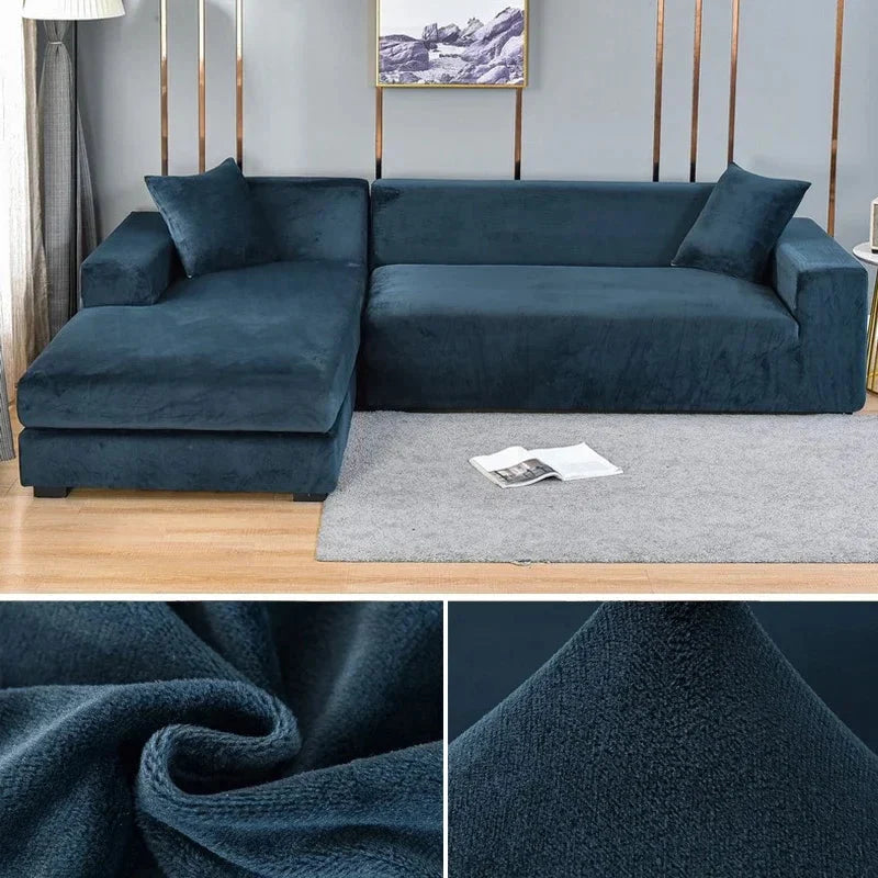 Sofa Cover Stretch Velvet Machine Washable Stain Protection