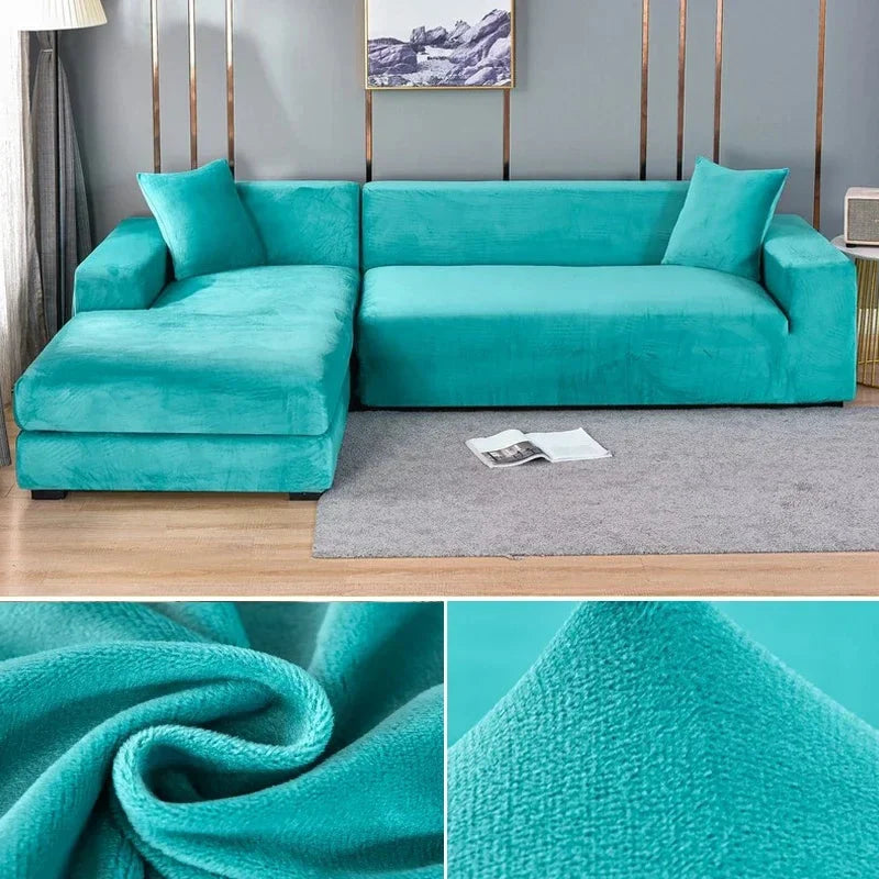 Sofa Cover Stretch Velvet Machine Washable Stain Protection