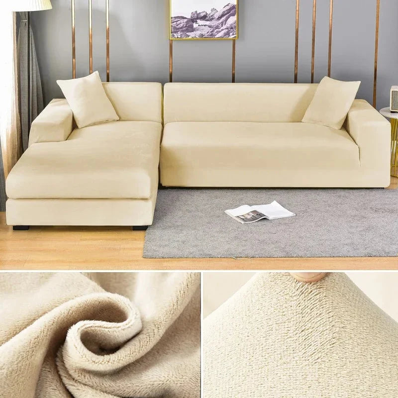 Sofa Cover Stretch Velvet Machine Washable Stain Protection