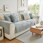 Sofa Cover Velvet Wave Stripe Non-Slip Washable