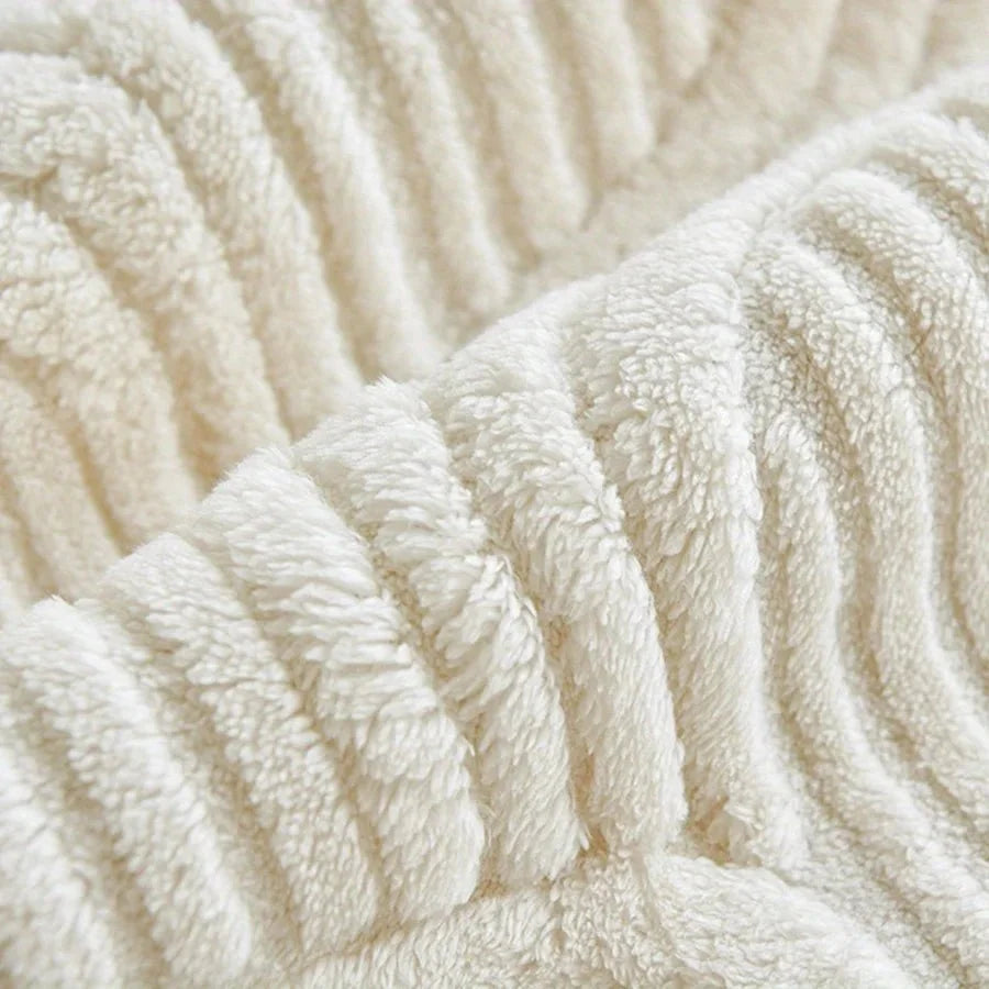 Sofa Cover Velvet Wave Stripe Non-Slip Washable