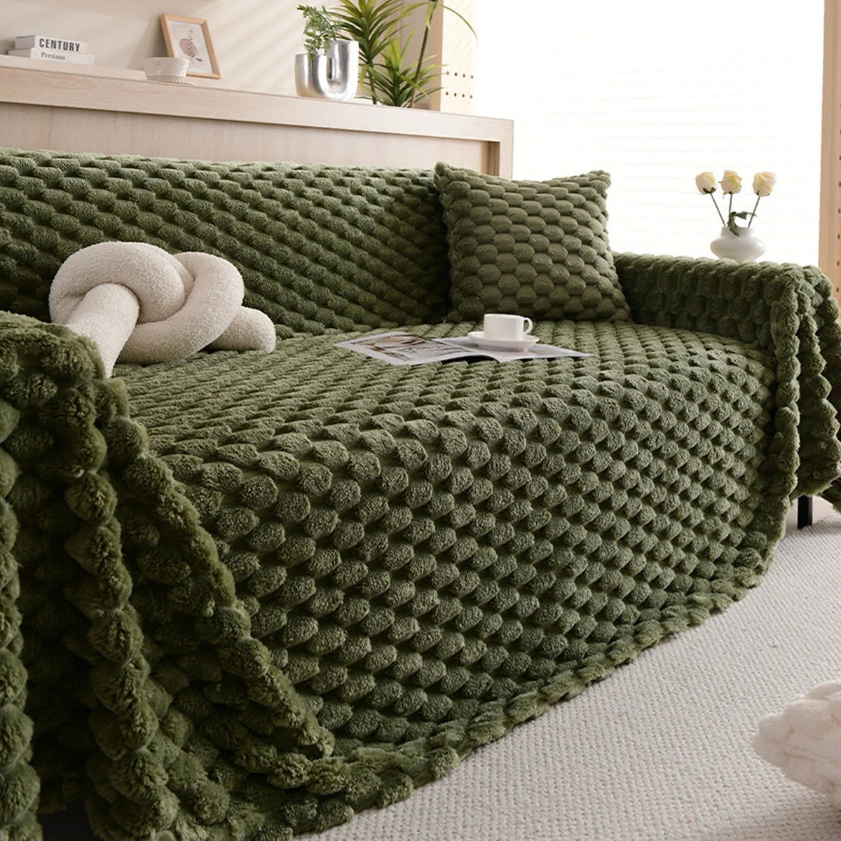 Sofa Cover Woven Washable Pet & Scratch Protection