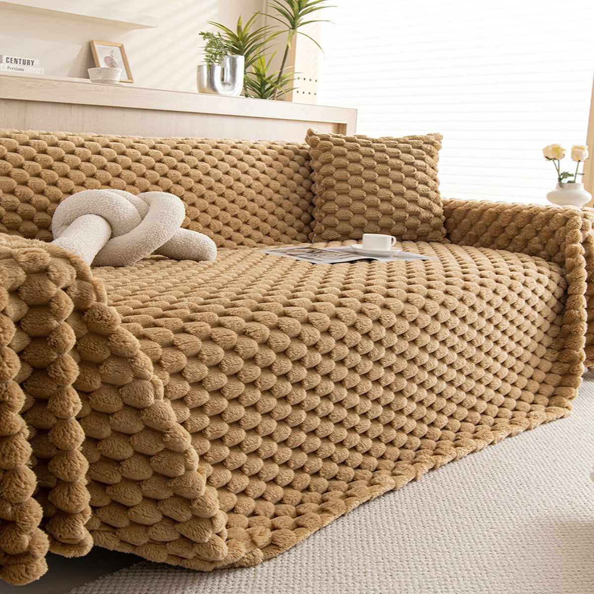 Sofa Cover Woven Washable Pet & Scratch Protection
