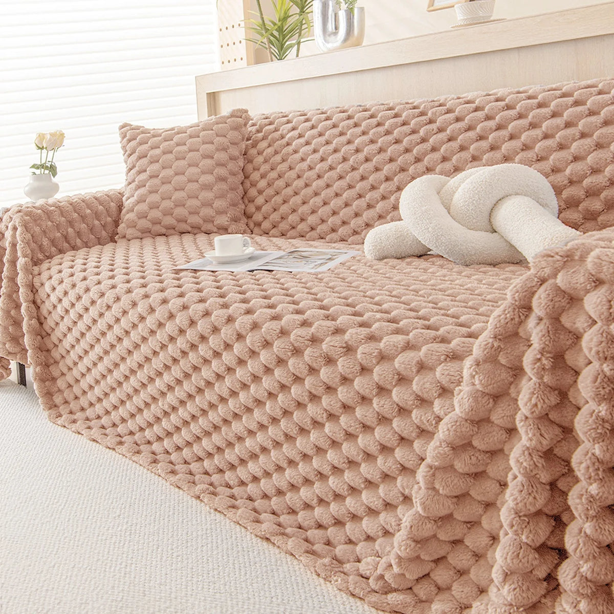 Sofa Cover Woven Washable Pet & Scratch Protection