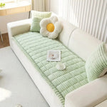 Sofa Slipcover Flannel Microfiber Stretch Fit Anti-Slip Backing