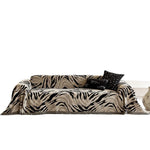 Sofa Throw Blanket Cotton-Linen Blend Reversible Jacquard Machine Washable