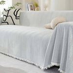Sofa Throw Chenille Herringbone Weave Machine Washable