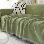 Sofa Throw Chenille Herringbone Weave Machine Washable