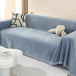 Sofa Throw Chenille Herringbone Weave Machine Washable