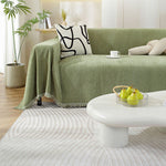 Sofa Throw Chenille Herringbone Weave Machine Washable